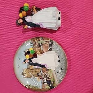 Biddy Penny Farthing D6666 Plate & HN1843 Figurine, Royal Doulton 1981